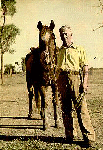 Jack Byard with 'Chernside' (Cherny) 1954